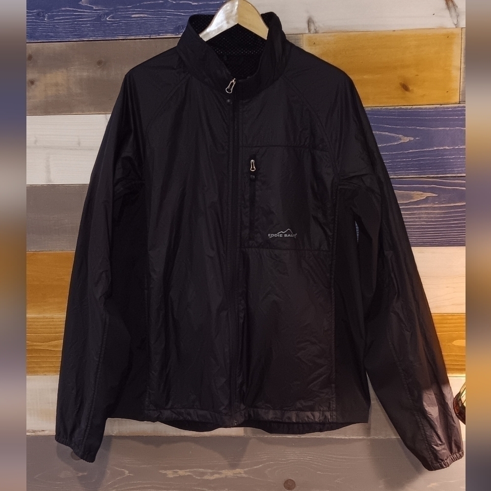 Eddie Bauer jacket windbreaker black XL Tall